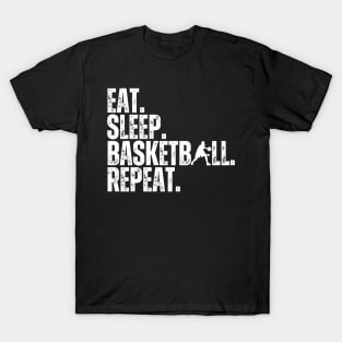 Eat Sleep Basketball Repeat Retro Vintage Boy Kid Men Women T-Shirt